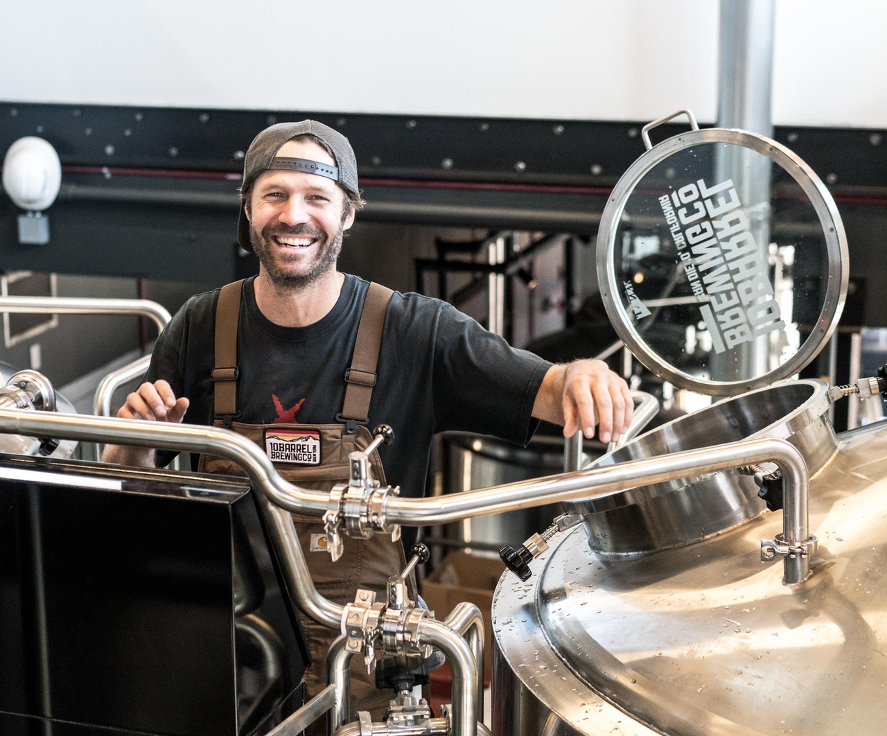 Worker smiling