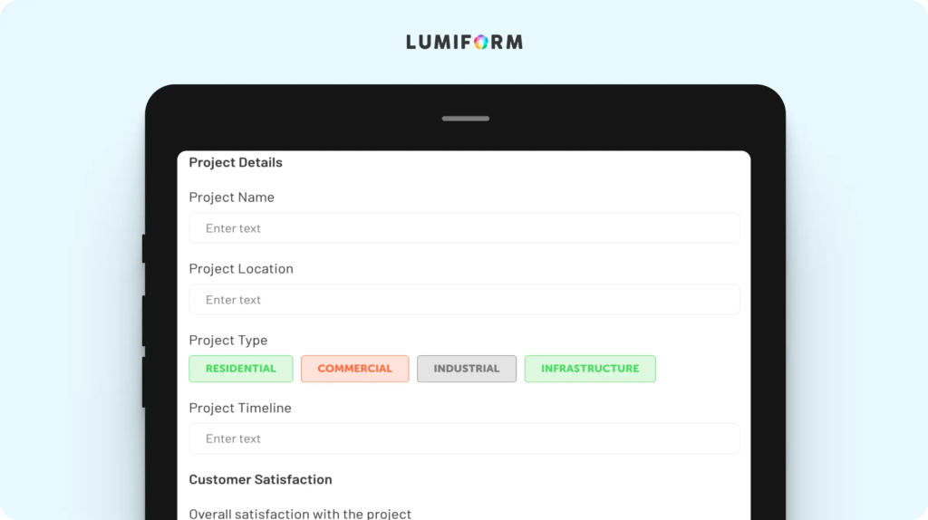 Construction customer satisfaction survey template