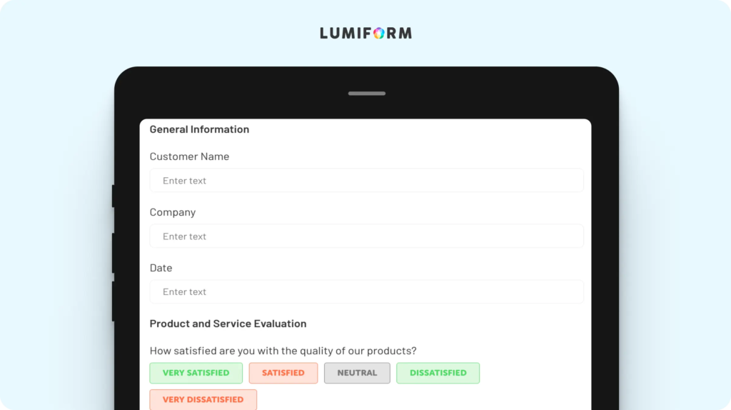 ISO 9001 customer satisfaction survey template