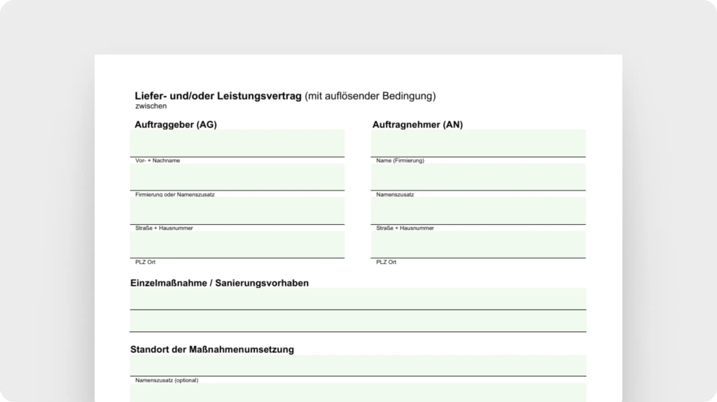 Liefer- und/oder Leistungsvertrag