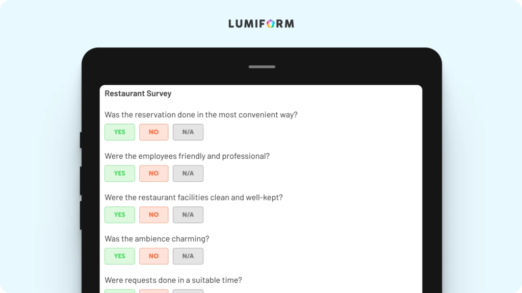 Restaurant customer satisfaction survey template