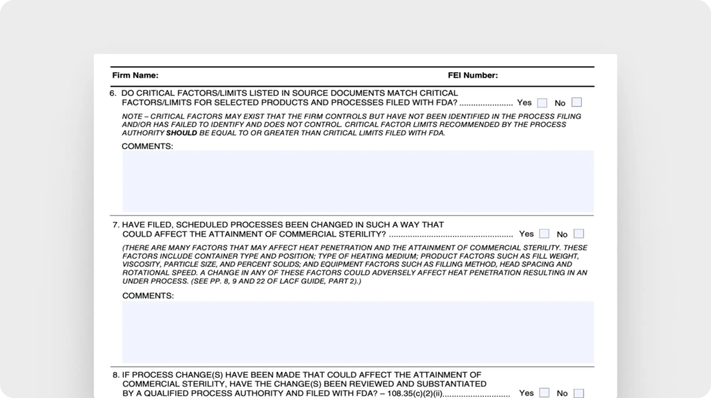FDA LACF inspection report (FDA)