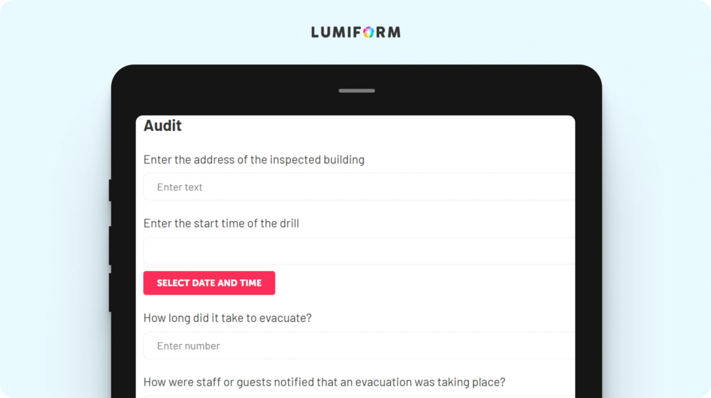 Fire drill report form