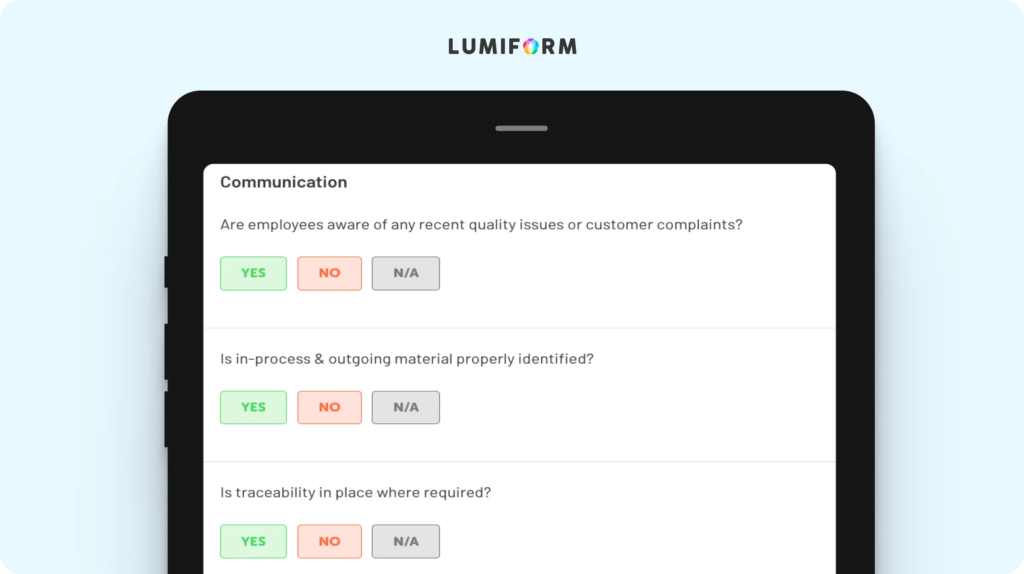  Layered process audit checklist