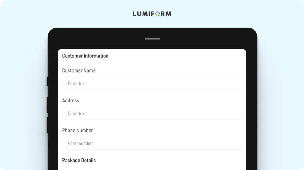 Delivery order form for shipping