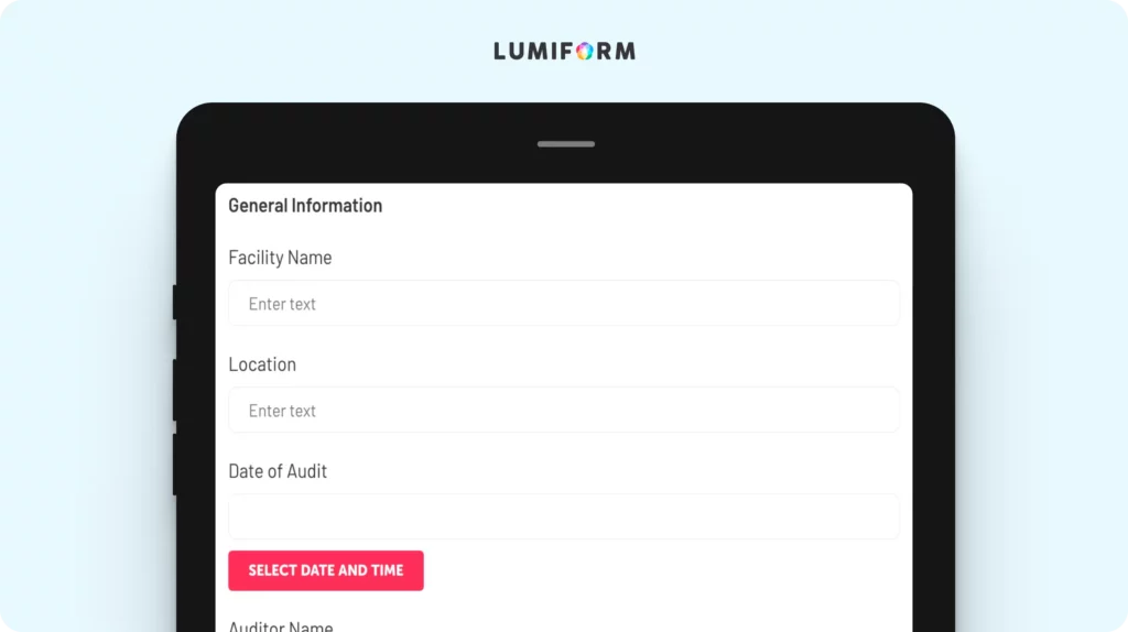 Production process audit checklist