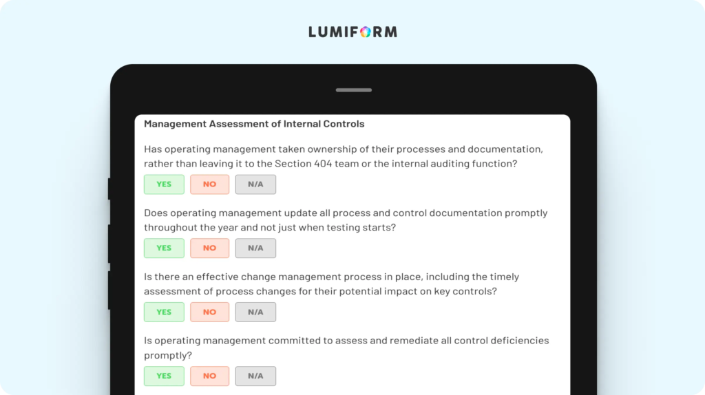 SOX compliance audit checklist