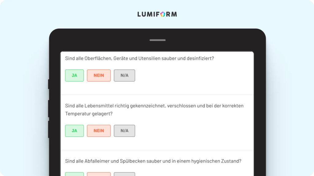Checkliste Reinigung Restaurant Vorlage