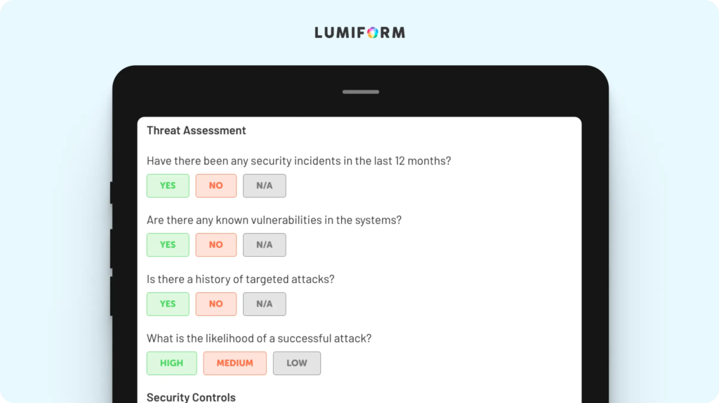 Cybersecurity risk assessment template