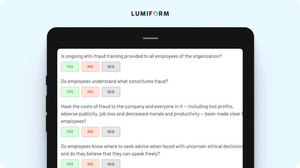 Fraud risk assessment template