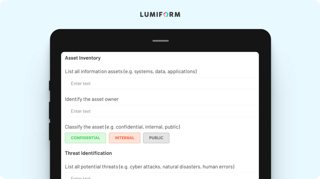 ISO 27001 risk assessment template