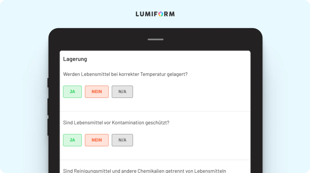 Lebensmittelsicherheit Restaurant Checkliste