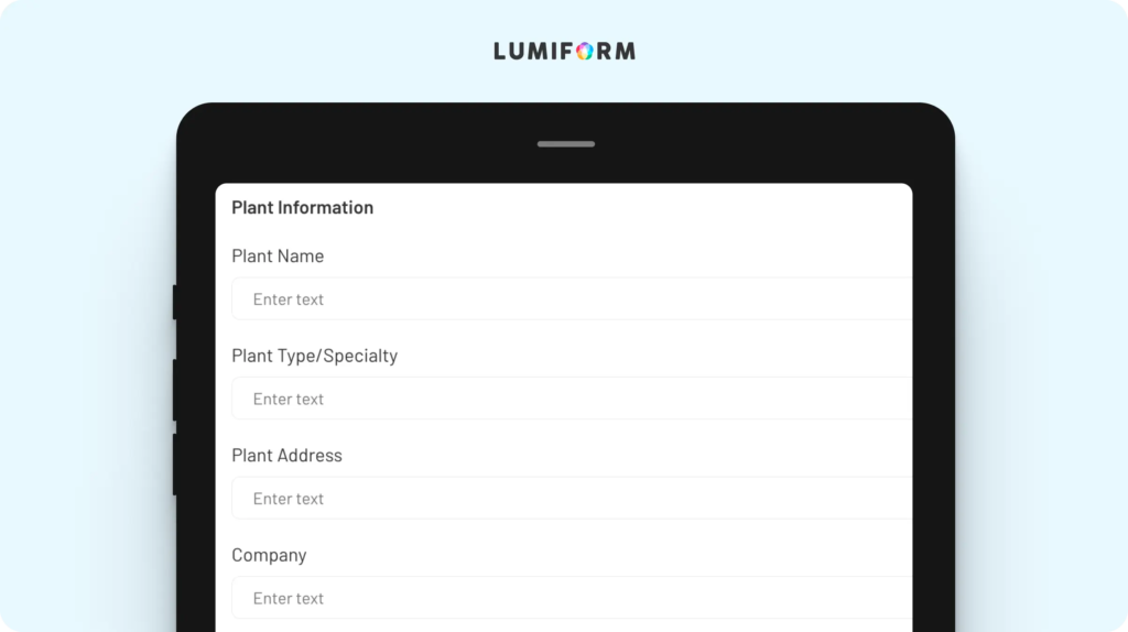 Plant risk assessment template