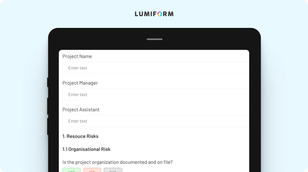 Project risk assessment template