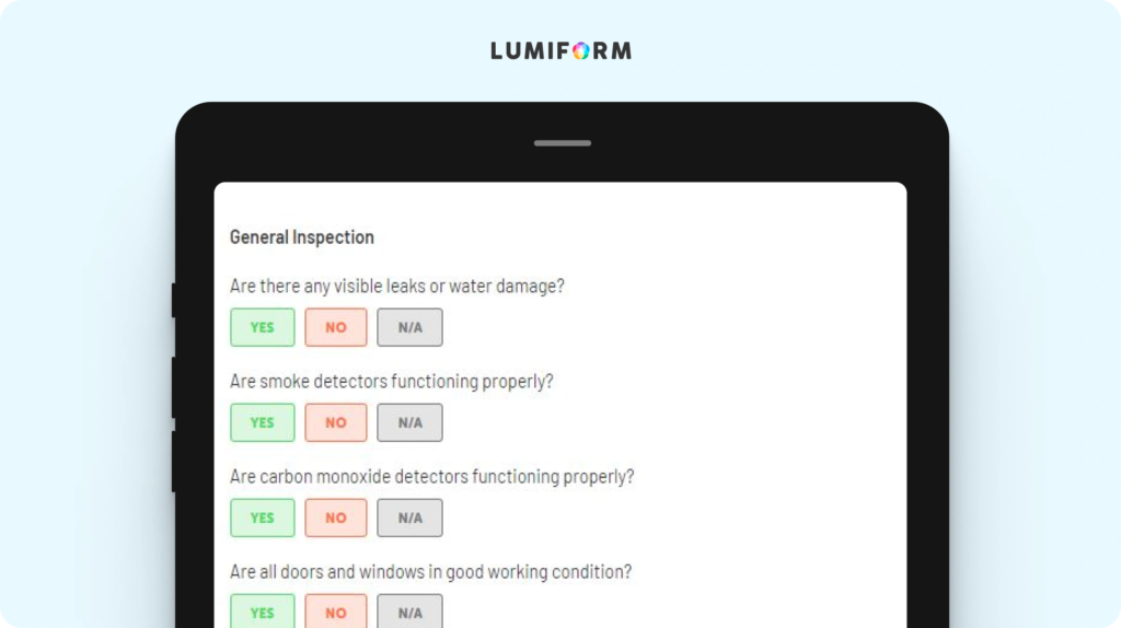Quarterly rental inspection checklist