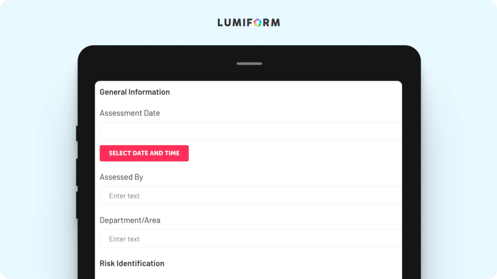 Simple risk assessment template