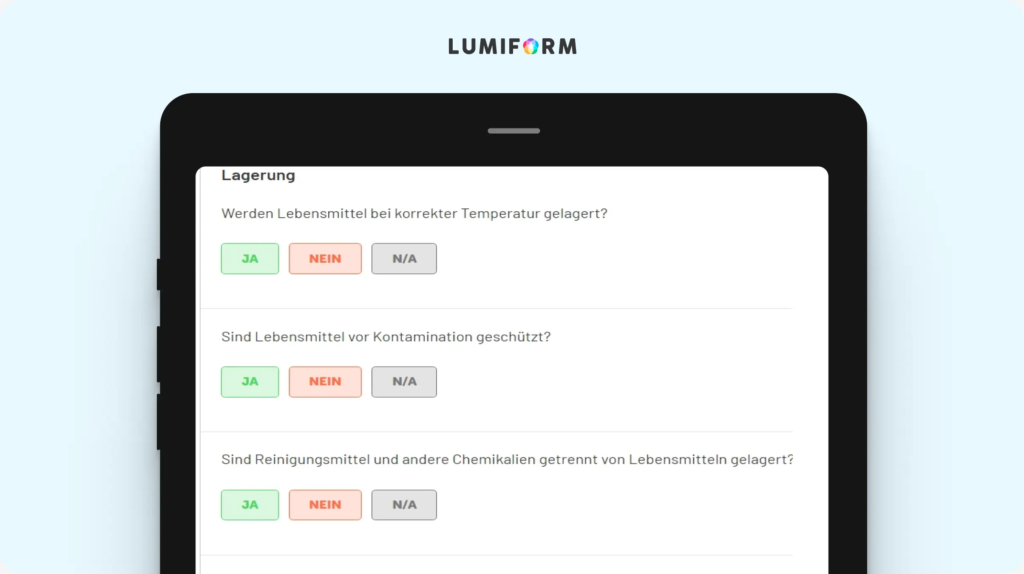 Lebensmittelsicherheit Restaurant Checkliste
