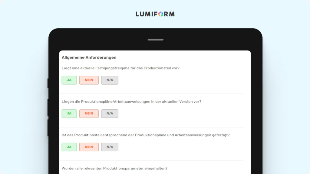 Produktionsteil Abnahmeverfahren Anforderungen Checkliste