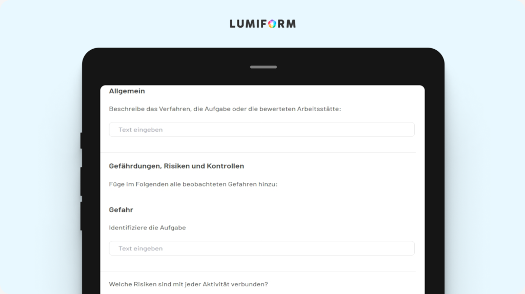 Dynamische Risikobewertung Vorlage