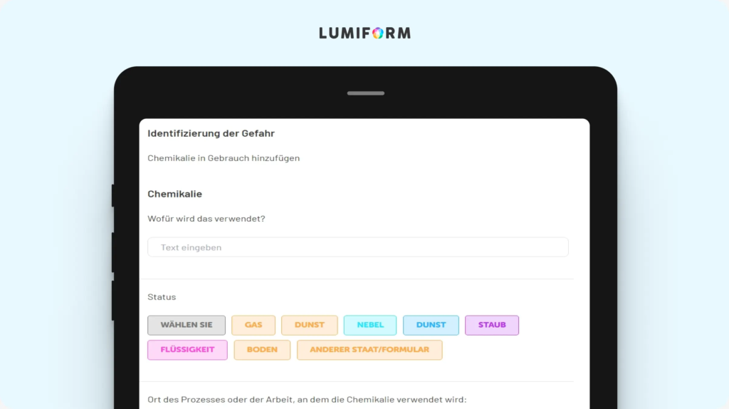 Risikobewertung Chemikalien Vorlage