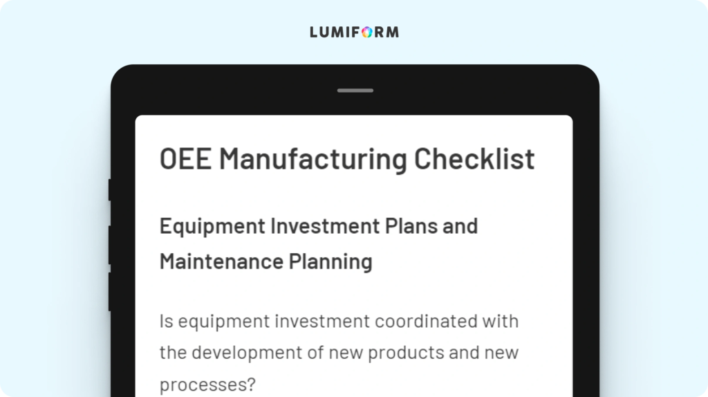 Production daily manufacturing report OEE template