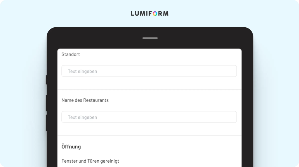 Restaurant Checkliste