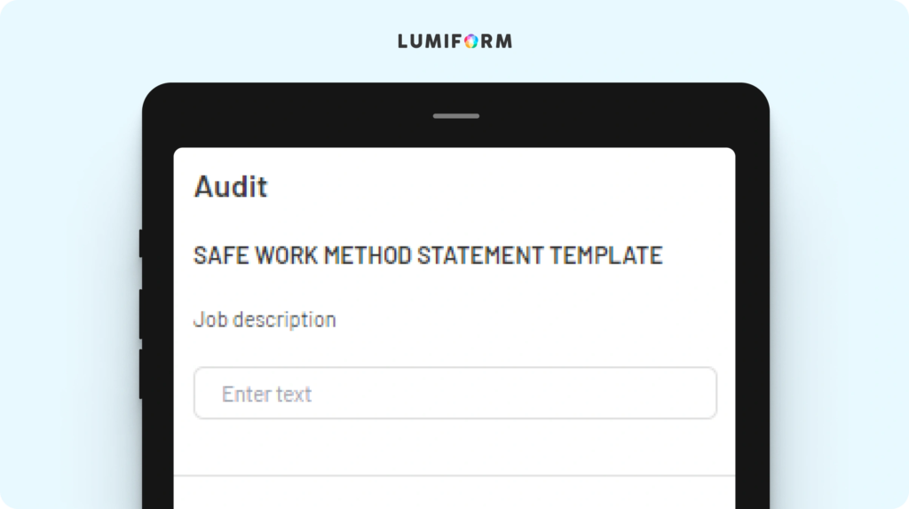 Safe work method statement template free