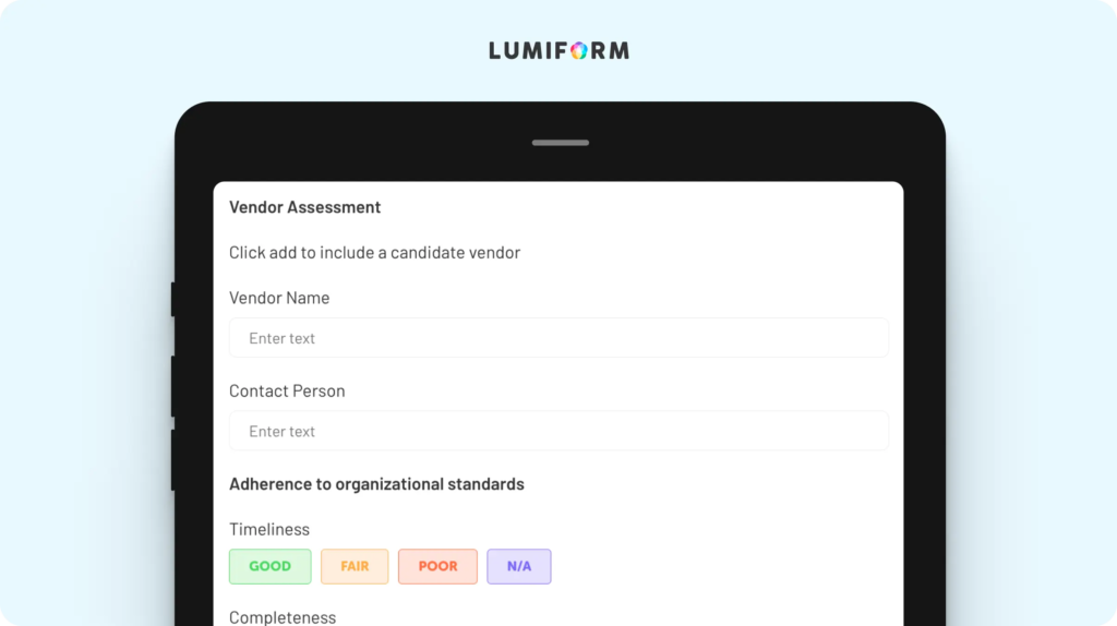 Vendor risk assessment template