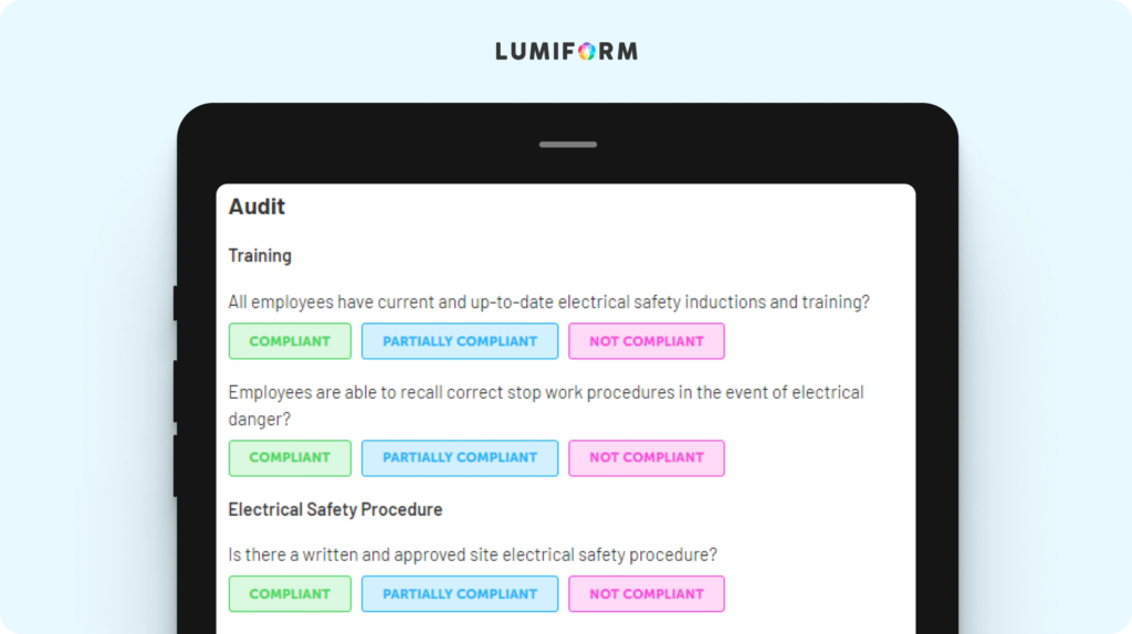 Electrical inspection checklist template