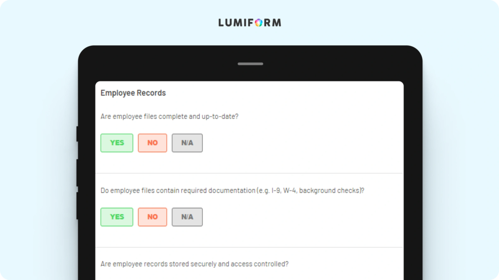 HR compliance audit checklist