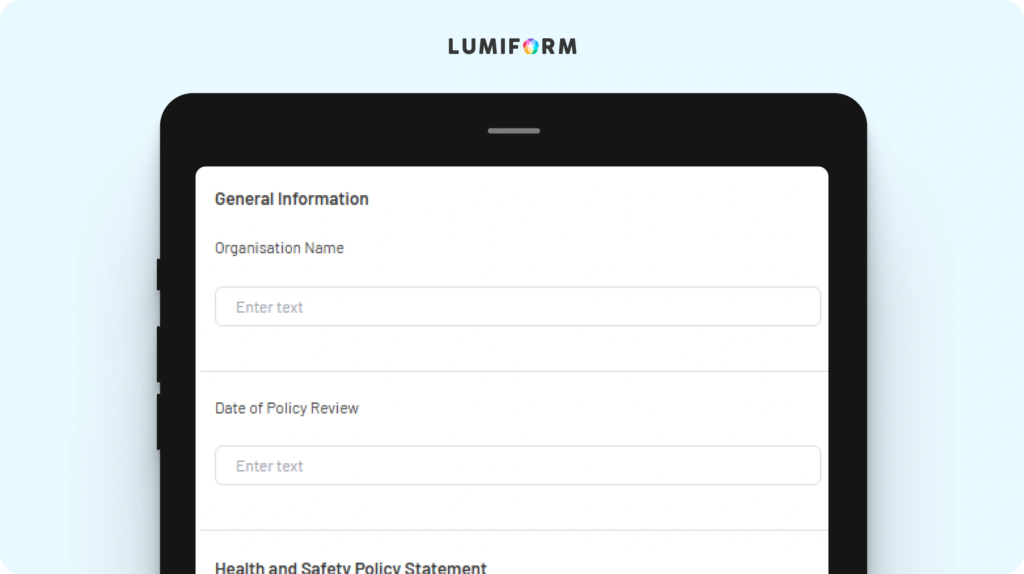 Health and safety policy template