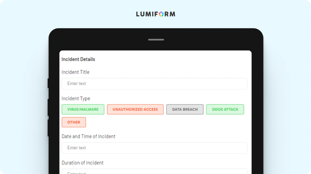 Cyber security incident report template