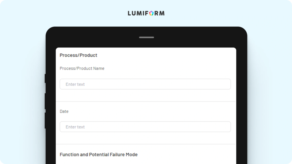 Six Sigma FMEA template