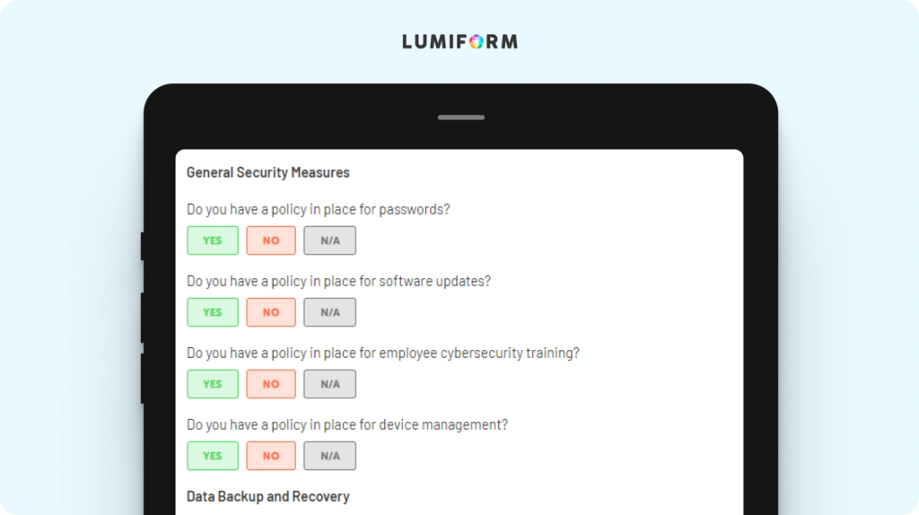 Small business cyber security checklist