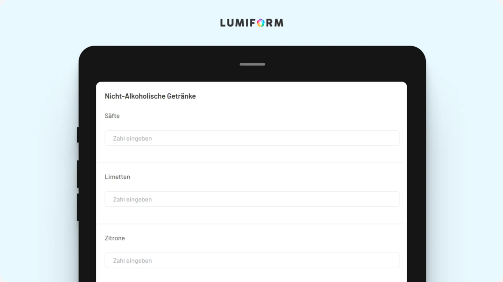 Bar Ausstattung Checkliste