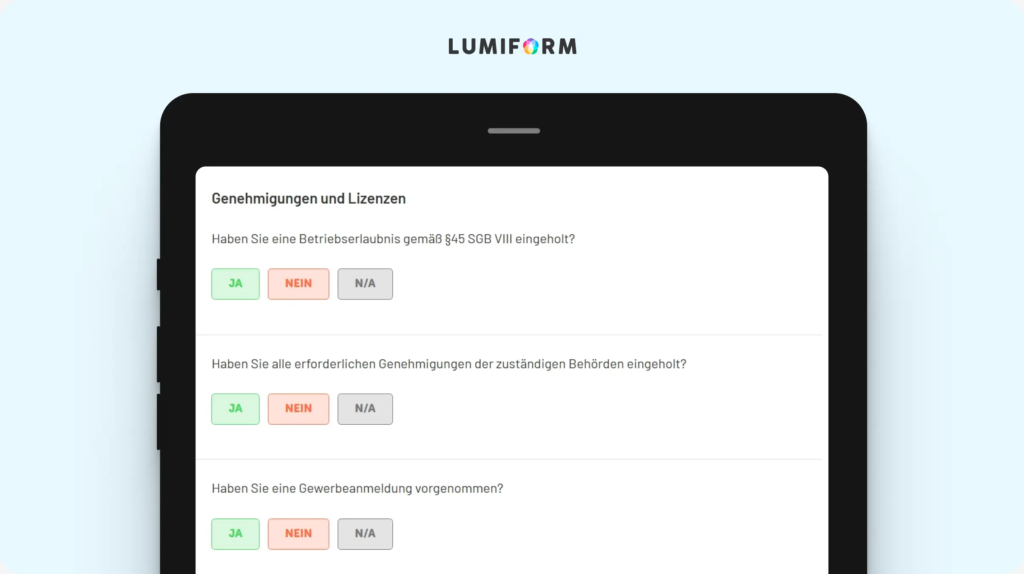 Kita Eröffnung Checkliste