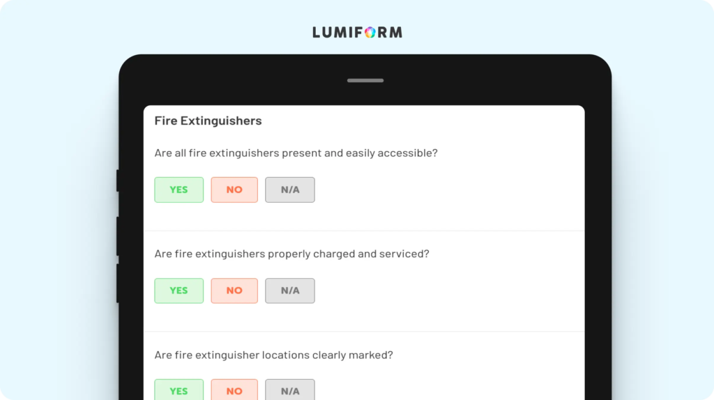 Hotel fire safety checklist