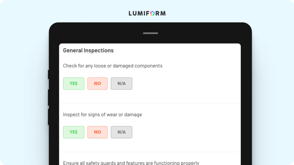 Kitchen equipment maintenance checklist