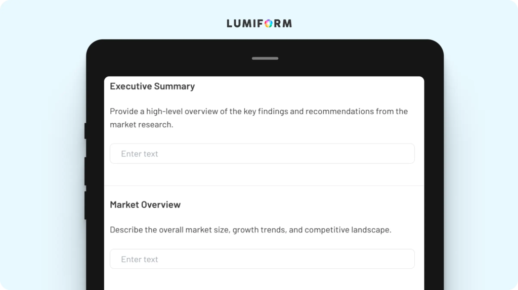 Market research report template