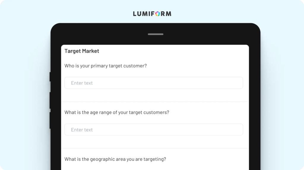 Simple market research template