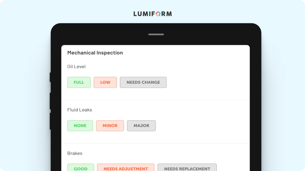 Van check sheet template