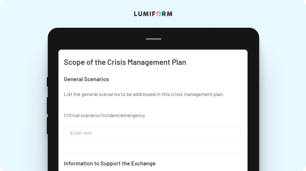 Crisis management plan template