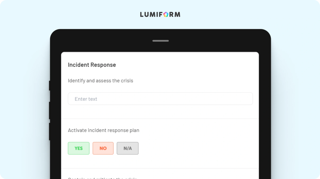 Restaurant crisis management plan template