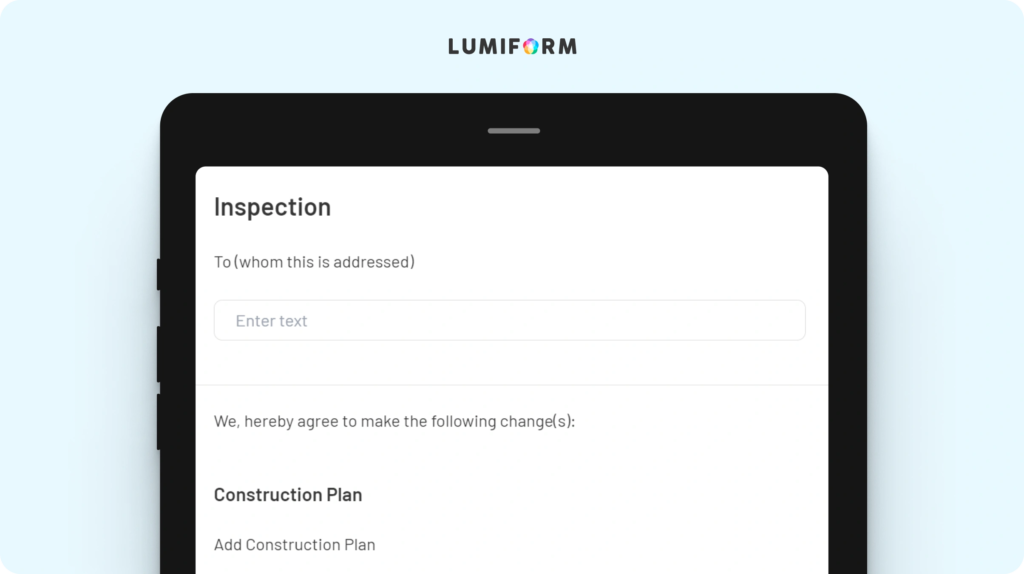 Construction change order form
