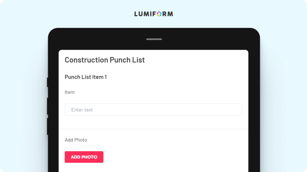 Construction punch list template