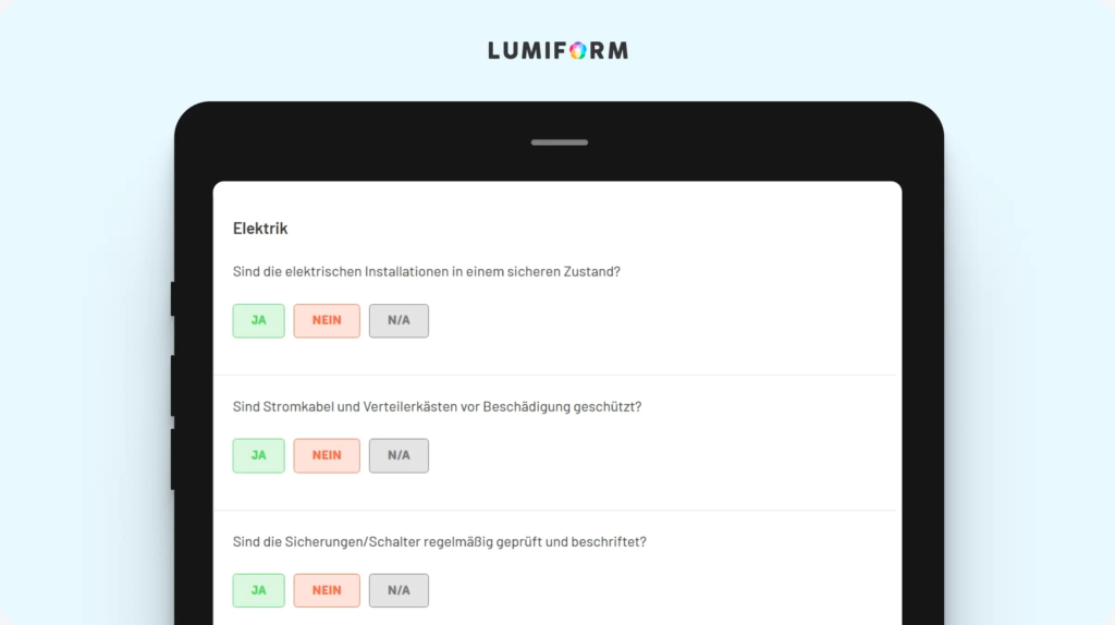 Brandinspektor Checkliste