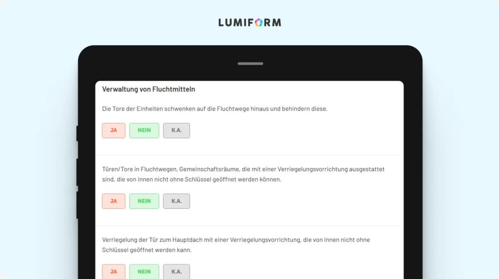 Brandschutz Checkliste