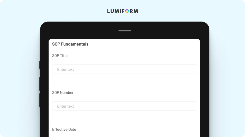 GMP SOP template