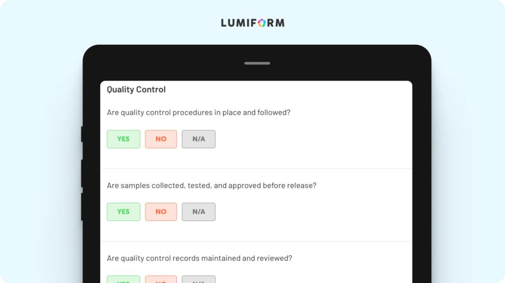 GMP internal audit checklist
