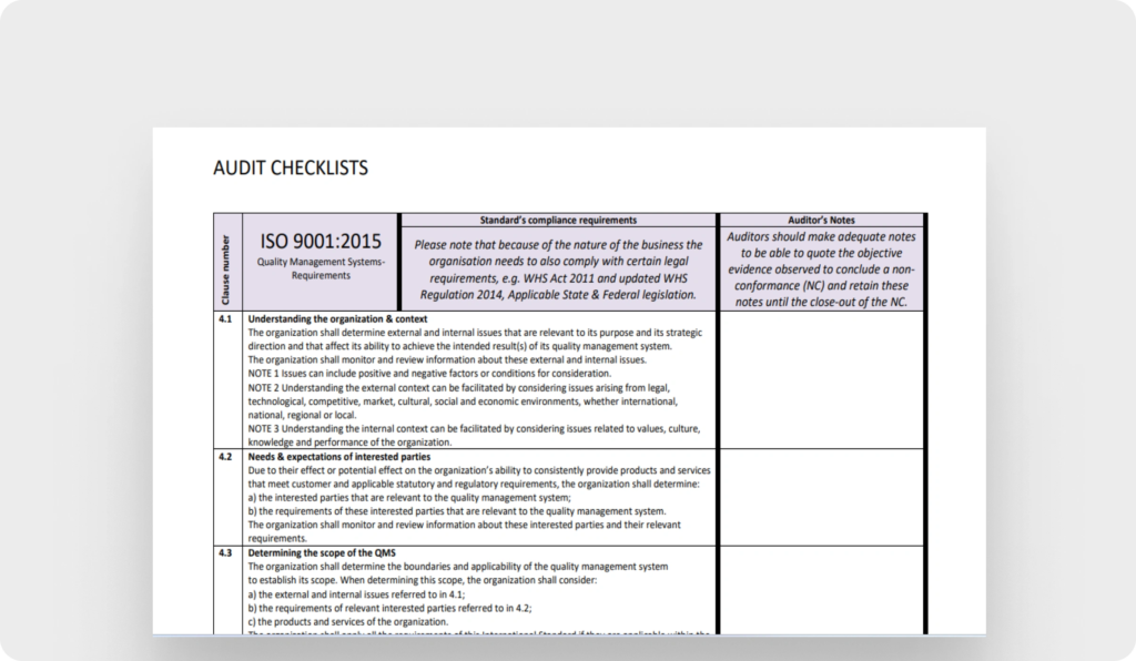ISO 9001:2015 quality management systems (ACT Gov, Australia)